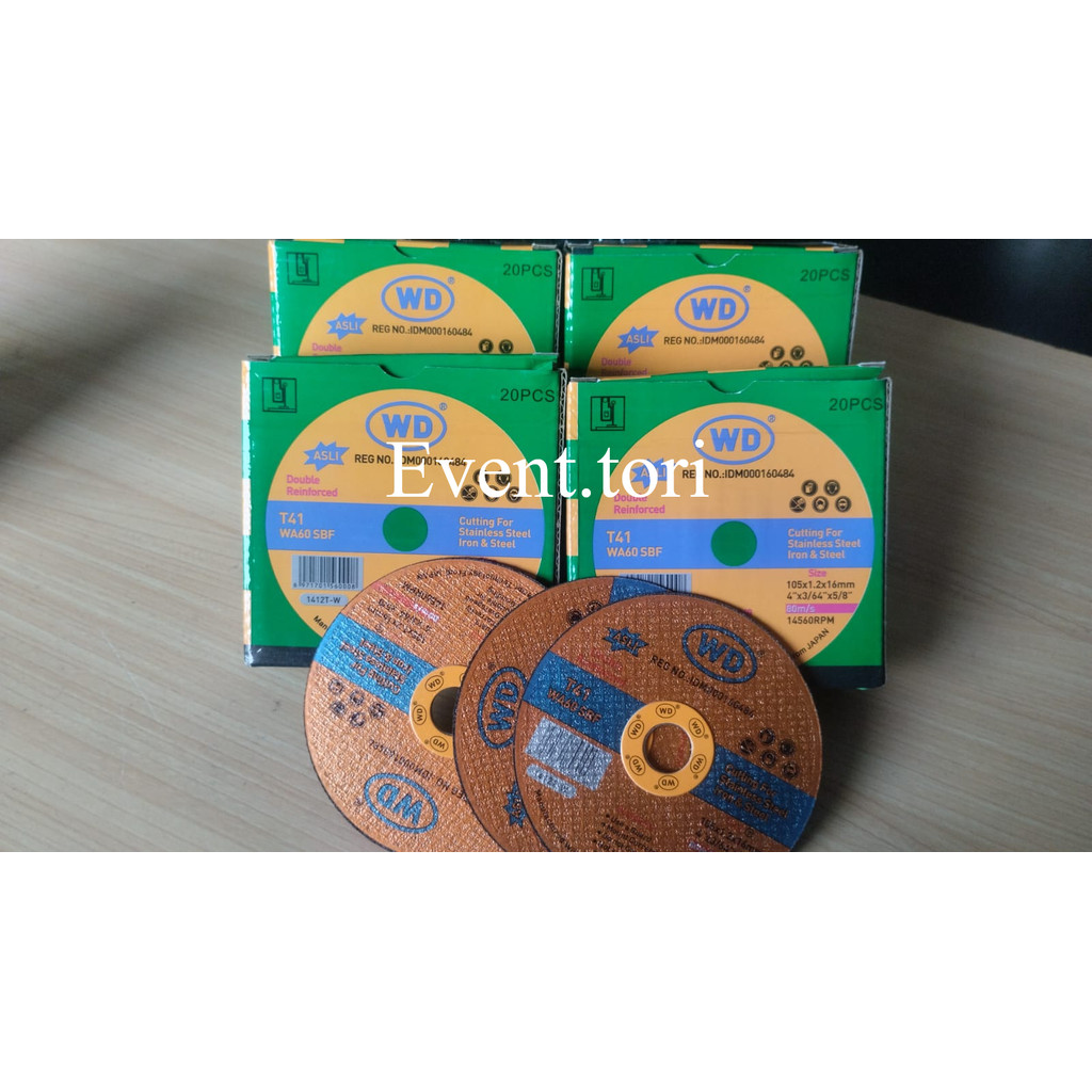 Mata Gerinda Potong WD 4 Inch | Batu Gerinda Potong WD 4 Inch | Batu Gerinda Potong Besi WD 4 Inch