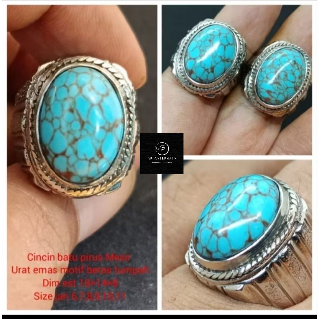 cincin batu pirus Mesir natural