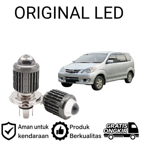 2pcs Lampu Utama LED H4 Laser Putih Mobil Toyota kijang Innova 2004 2015 AM