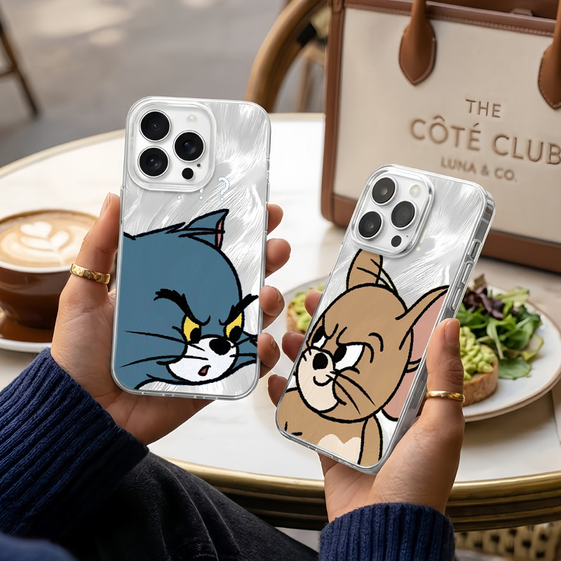 Applicable to oppo A15-92(A15 A16 A17-92) Reno8 Tom and Jerry couple phone cases Silicone phone case