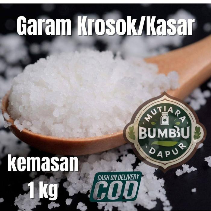 Garam kasar / Garam krosok ukuran 1 Kg - 1 KG GARAM KASAR .
