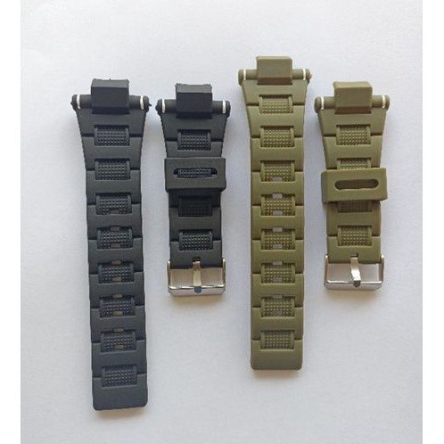 STRAP TALI JAM TANGAN SANDA 6008 RUBBER STRAP JAM SANDA 6008 WARNA HITAM HIJAU