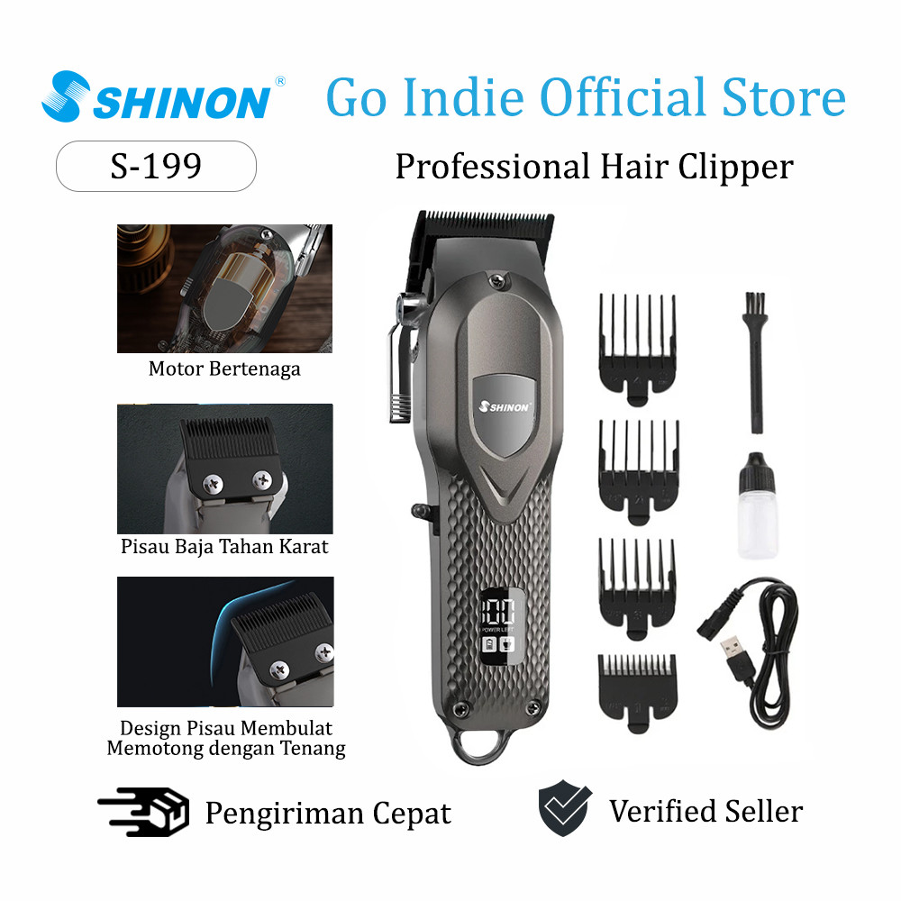 SHINON S-199 Alat Potong Rambut / Rambut Hair Clipper Original / Hair Clipper / Alat Cukur Rambut El
