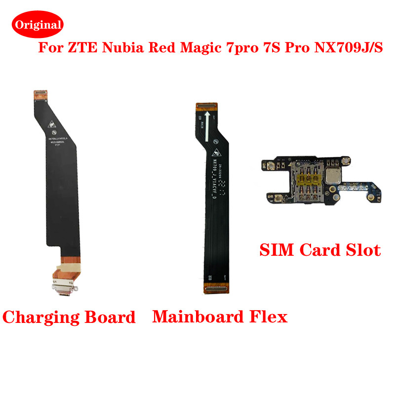 For ZTE Nubia Red Magic 7Pro 7S Pro NX709J/S Original USB Charging Port SIM Card Slot Mic Module Boa