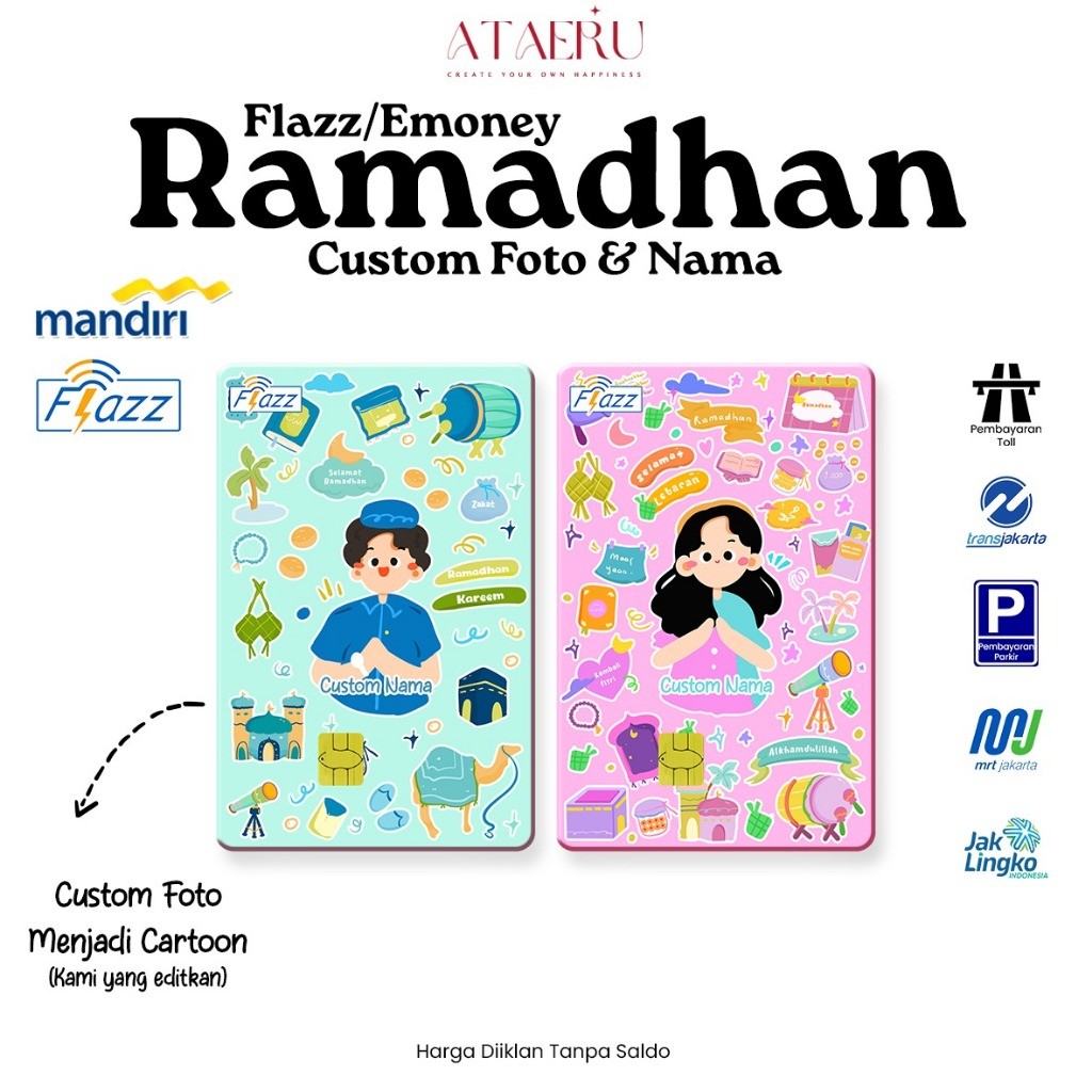 FRANCISS.ID Emoney Lebaran Card Emoney Eid Mubarak Flzz Custom Emoney Custom Lebaran