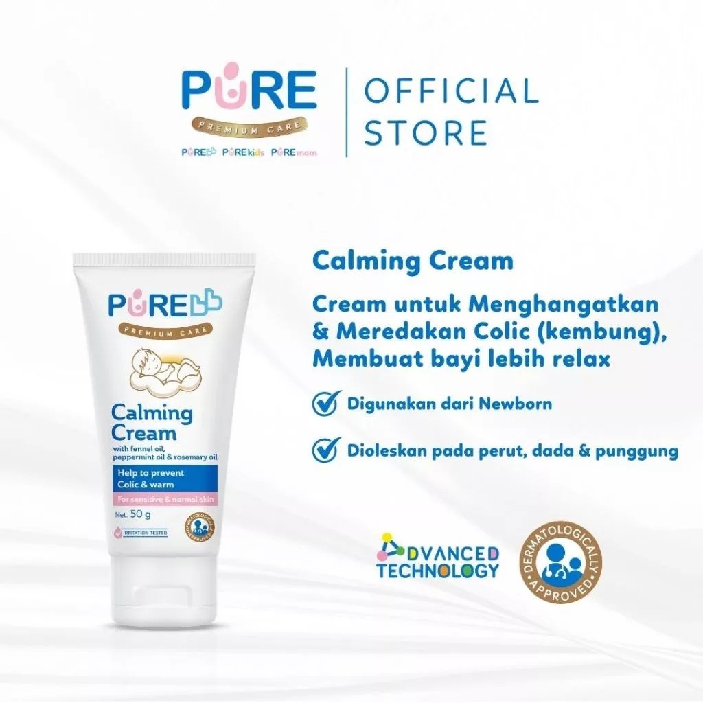 Pure BB Calming Cream 50GR | Cream Untuk Perut Kembung Bayi