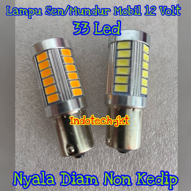 Lampu Sein Mundur Mobil 12 Volt 33 Led Kaki 1 NYALA DIAM