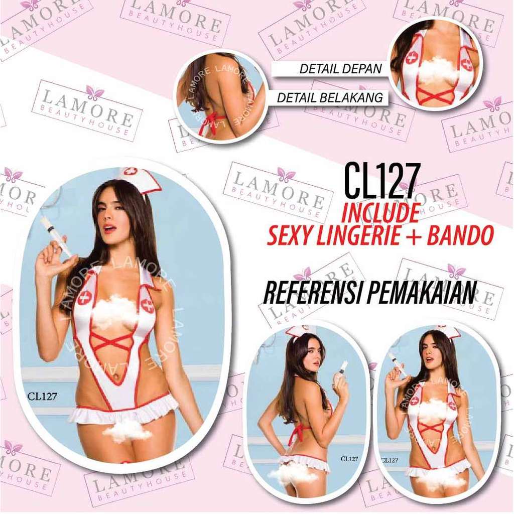 Costume Perawat Wanita Premium Lingerie Costume Nurse CL127