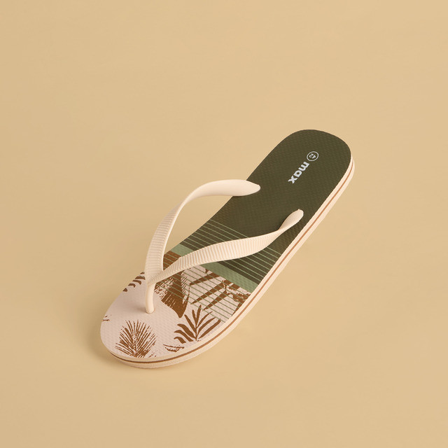 Max Fashions Sandal Pria Tropical Print Thong Slippers