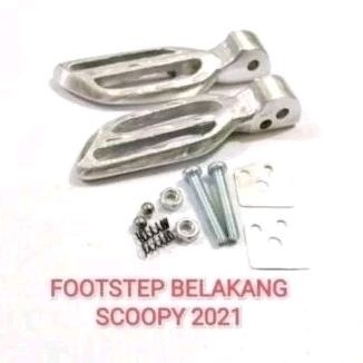 SPESIAL GROSIRAN Bustep Barstep Step Injakan Belakang Chrome Sepeda Motor Matic Scoopy New 2021
