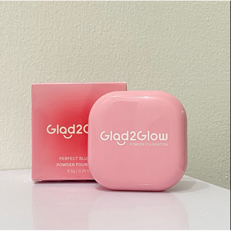Glad2Glow Perfect Blurring Powder Foundation waterproof setting two...