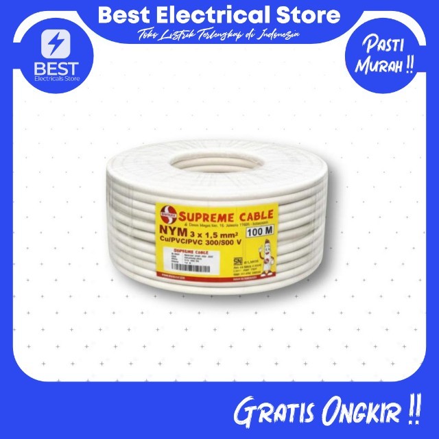 KABEL LISTRIK SUPREME ORIGINAL NYM 3X1.5 100M