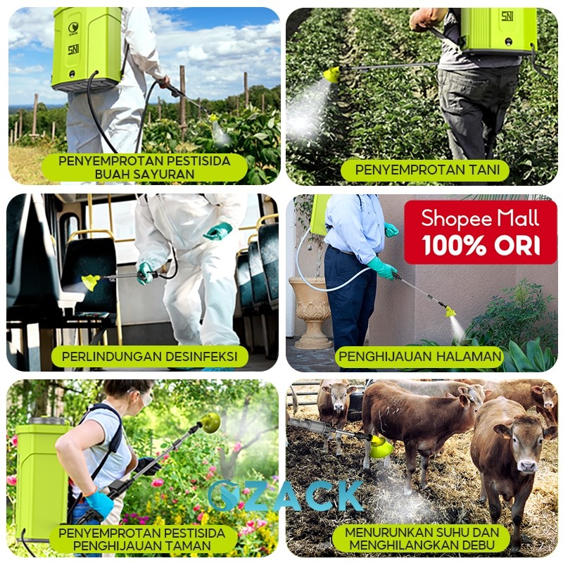 ZPER x ZACK Alat Semprot Tangki Sprayer Manual 18 Liter Alat Semprotan Hama Padi Sprayer Elektrik