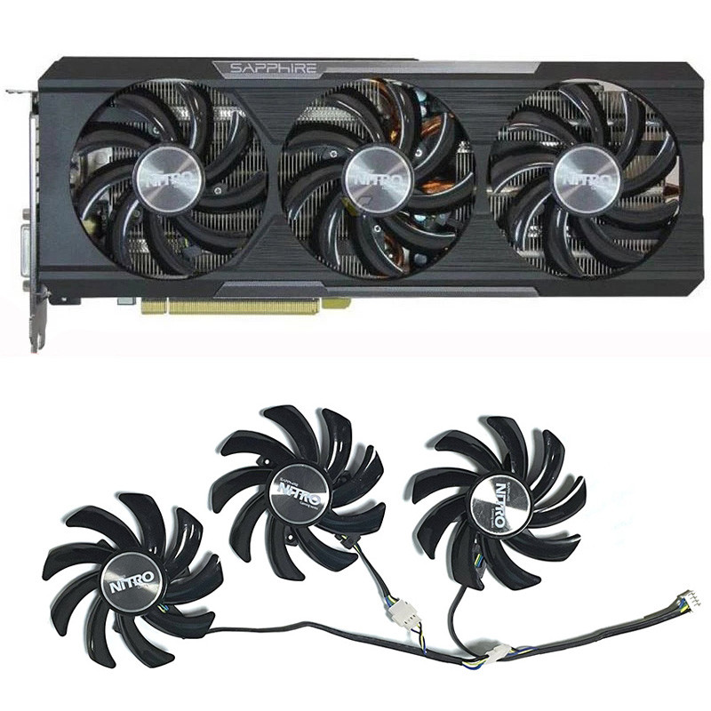 FDC10H12D9-C 85mm 4pin R9 390X GPU Cooler Fan Reacement Sapphire Radeon Nitro R9 280X 290 290X 390 3