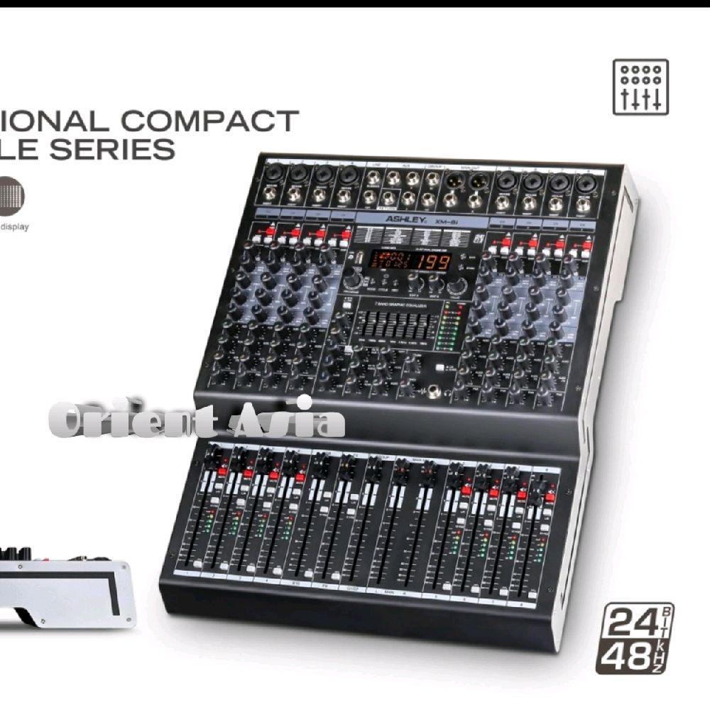 MIXER AUDIO ASHLEY XM-8i MIXER 8 Channel PROFESIONAL COMPACT MIXING CONSOLE SERIES 8i ORIGINAL/ MIXE