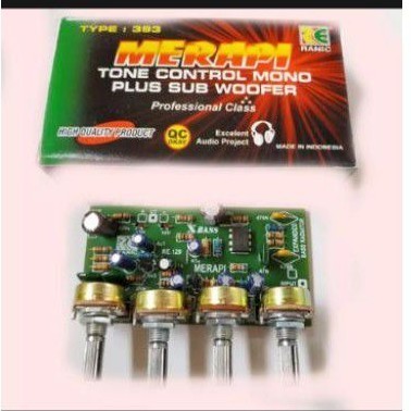 tone control merapi mono subwoofer type 393 kit audio amplifier ampli rakitan