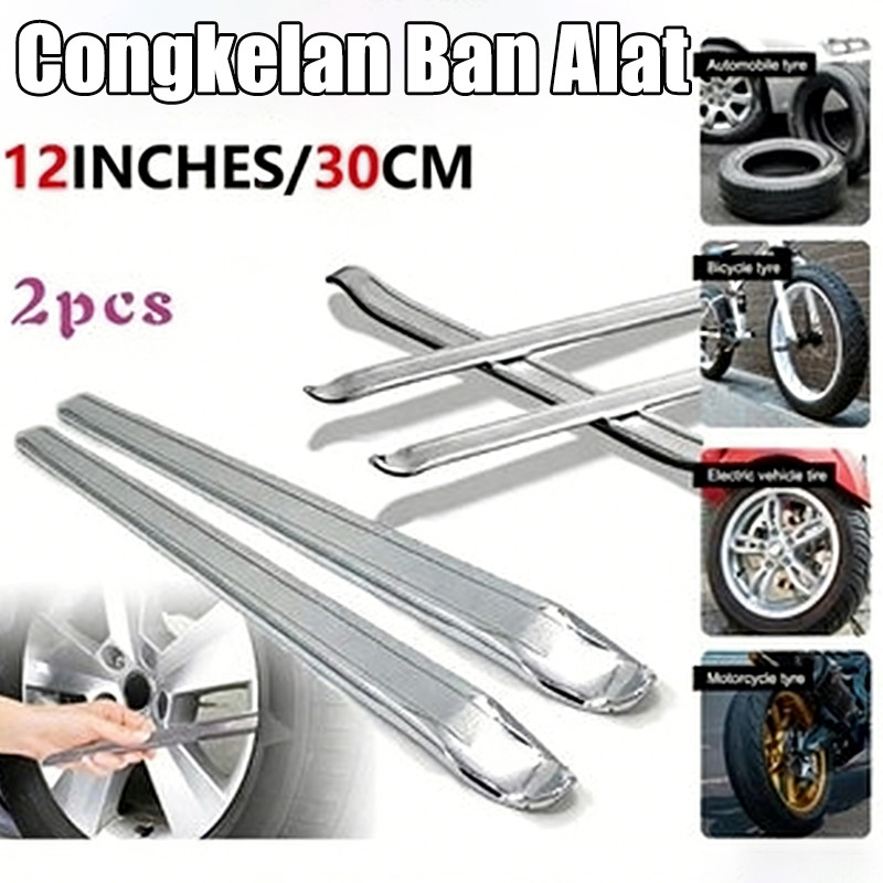 [2Pcs Set] Pengungkit Ban Motor & Mobil 12 Inch (30cm) - Alat Congkelan / Cungkil / Cukit Ban Sepeda
