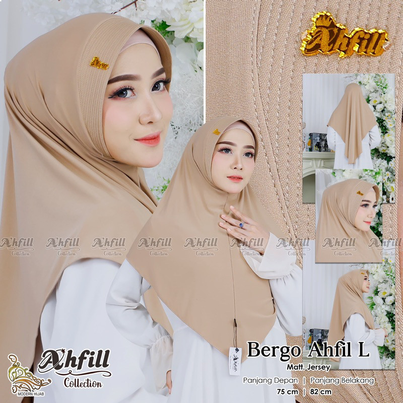 Hijab Instan Jersy Bergo AHFILL L Original Ahfill S3