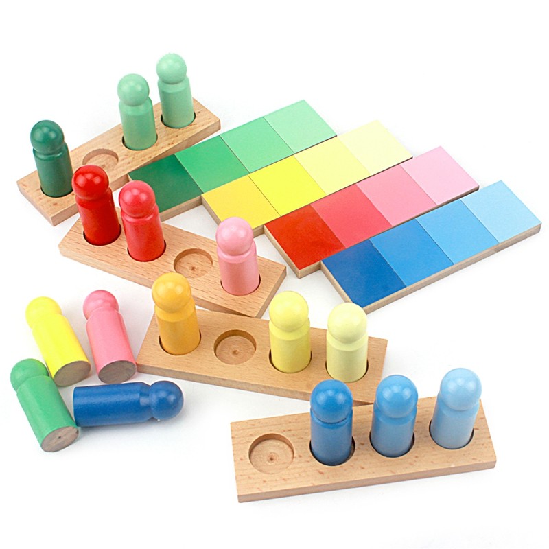 Baby Toys Montessori Color Resemblance Sorting Task Wood Small Version Toys for Children Brinquedo S