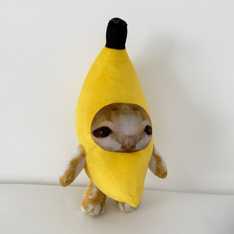 17cm Banana Cat Doll Pent Keychain Crying Happy Banana Cat