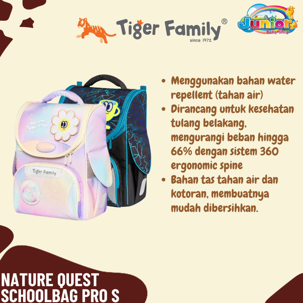Tiger Family Nature Quest Schoolbag Pro S - Tas Ransel Anak