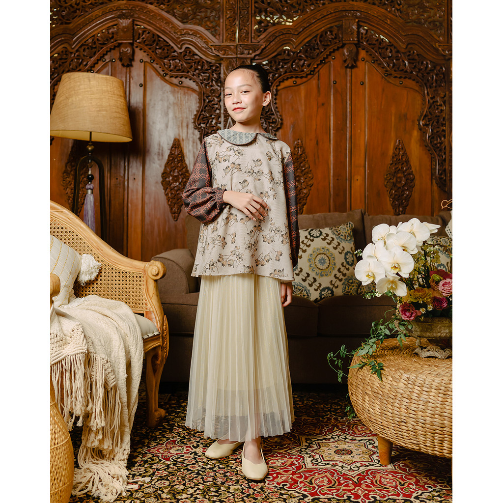 Muda Official Anandayu Blouse Anak - Darkgrey