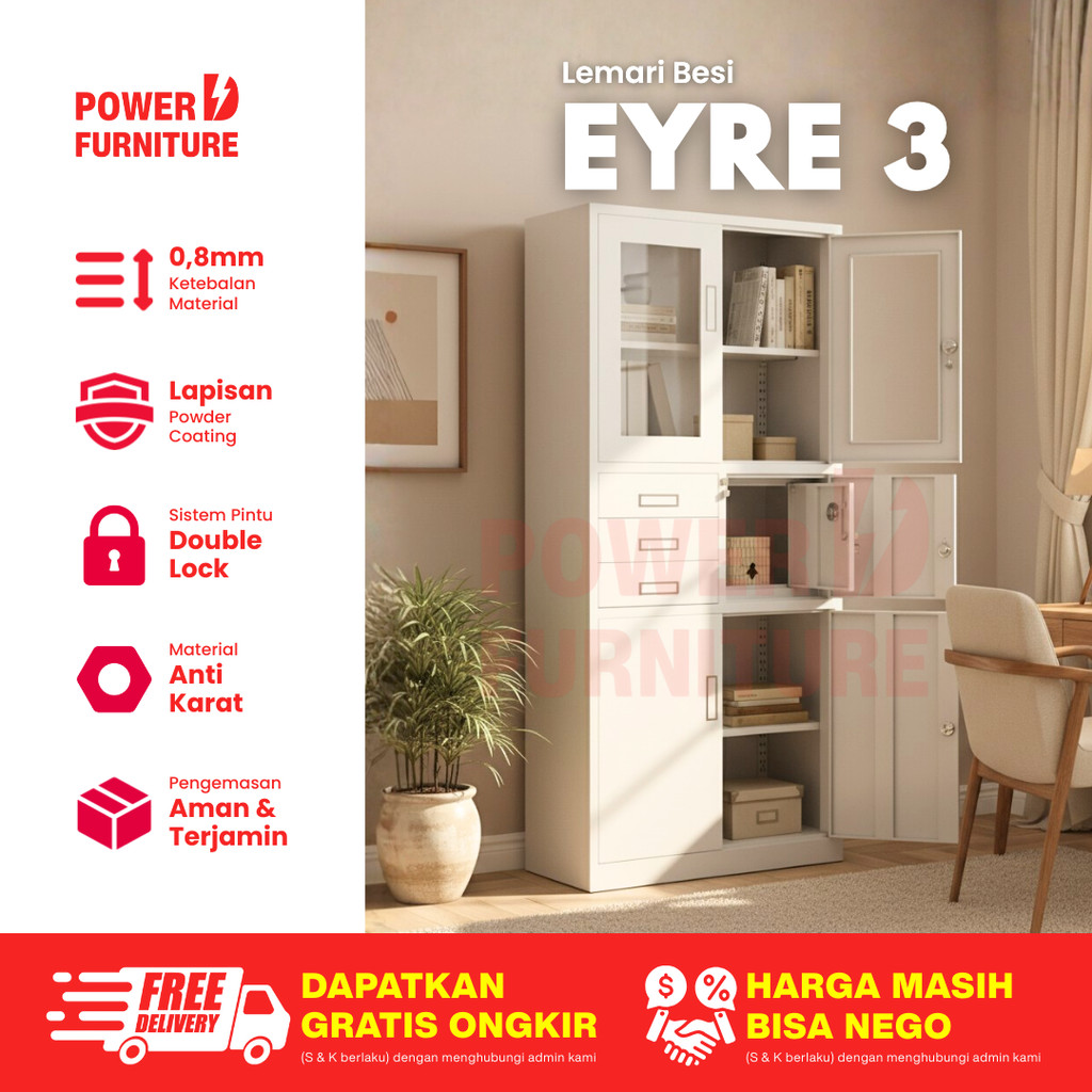 Lemari Brankas Besi - Lemari Brangkas Besi | Lemari Kabinet Besi | Lemari Besi Brankas EYRE03