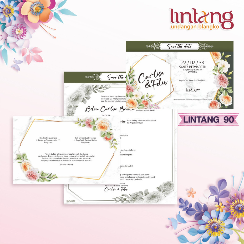 Blangko Undangan  Kode Lintang 90  Invitation