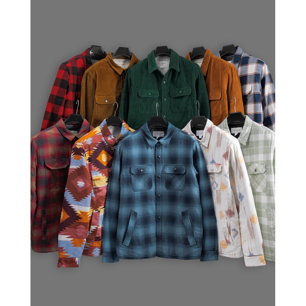 Flannel & Sherpa Lined Jacket Pria