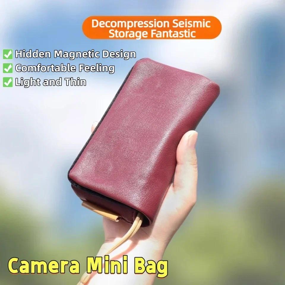 PU Leather Camera Bag Mini Portable Pouch for Ricoh GR2 GR3 Canon G7XII Olympus XZ-1 Sony WX350 WX30