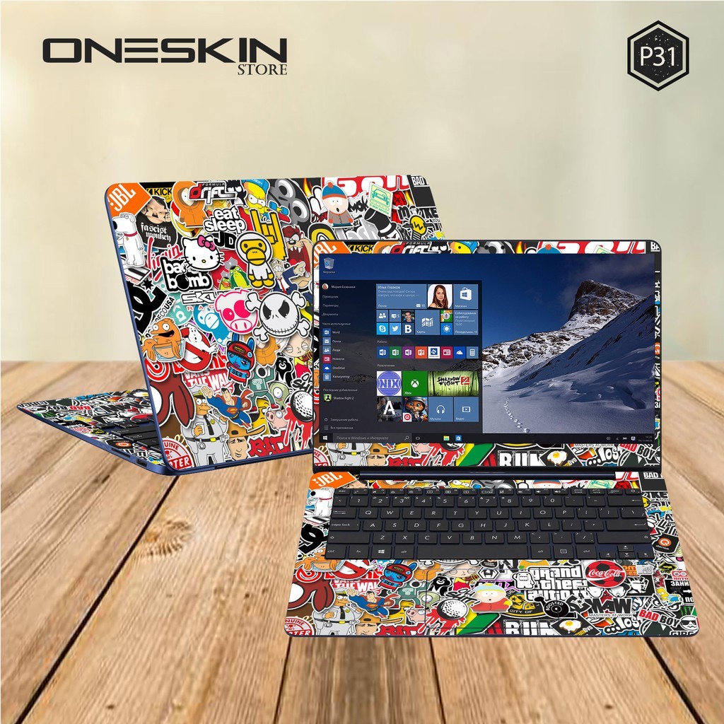 (Tekno Digital) Laptop Protector/Cover Protector/Garskin Hp/Laptop Asus-Paket Fullbody Theme