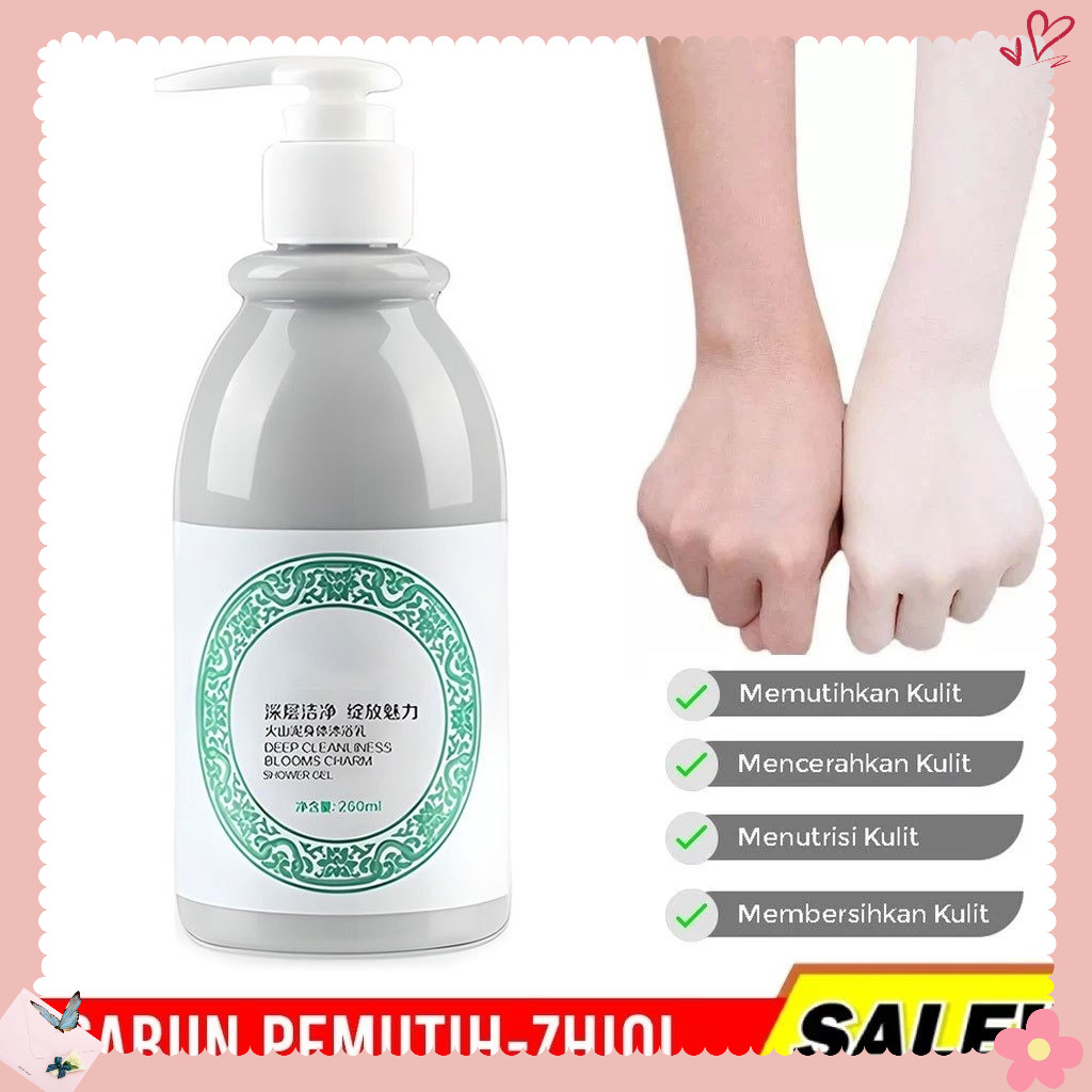 Lumpur Vulkanik Body Wash Sabun Whitening Volcanic Mud Body Wash Pemutih Kulit Seluruh Tubuh Zhiqi