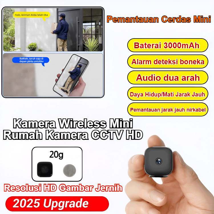 [Kamera CCTV Wireless Mini Super Kecil Hd Rumah] Kamera Nirkabel Hd Rumah Ultra-Kecil/ Kamera Kecil 