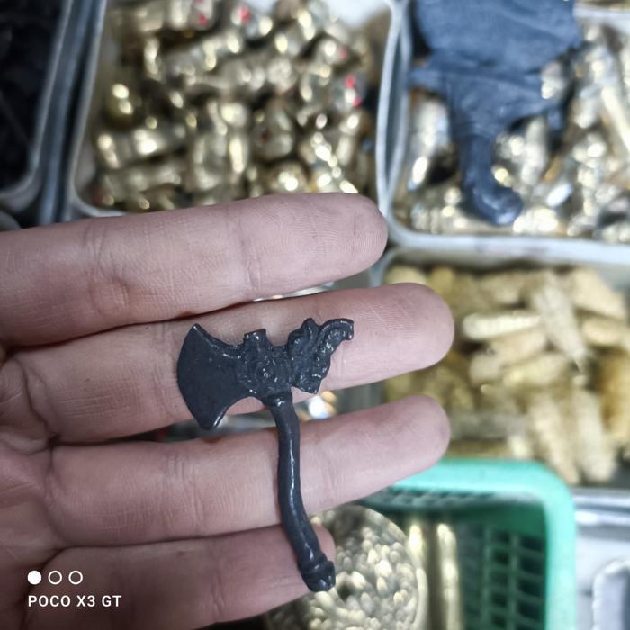 pusaka kapak hitam kuningan asli bkn sengkelat panimbal KJM1122