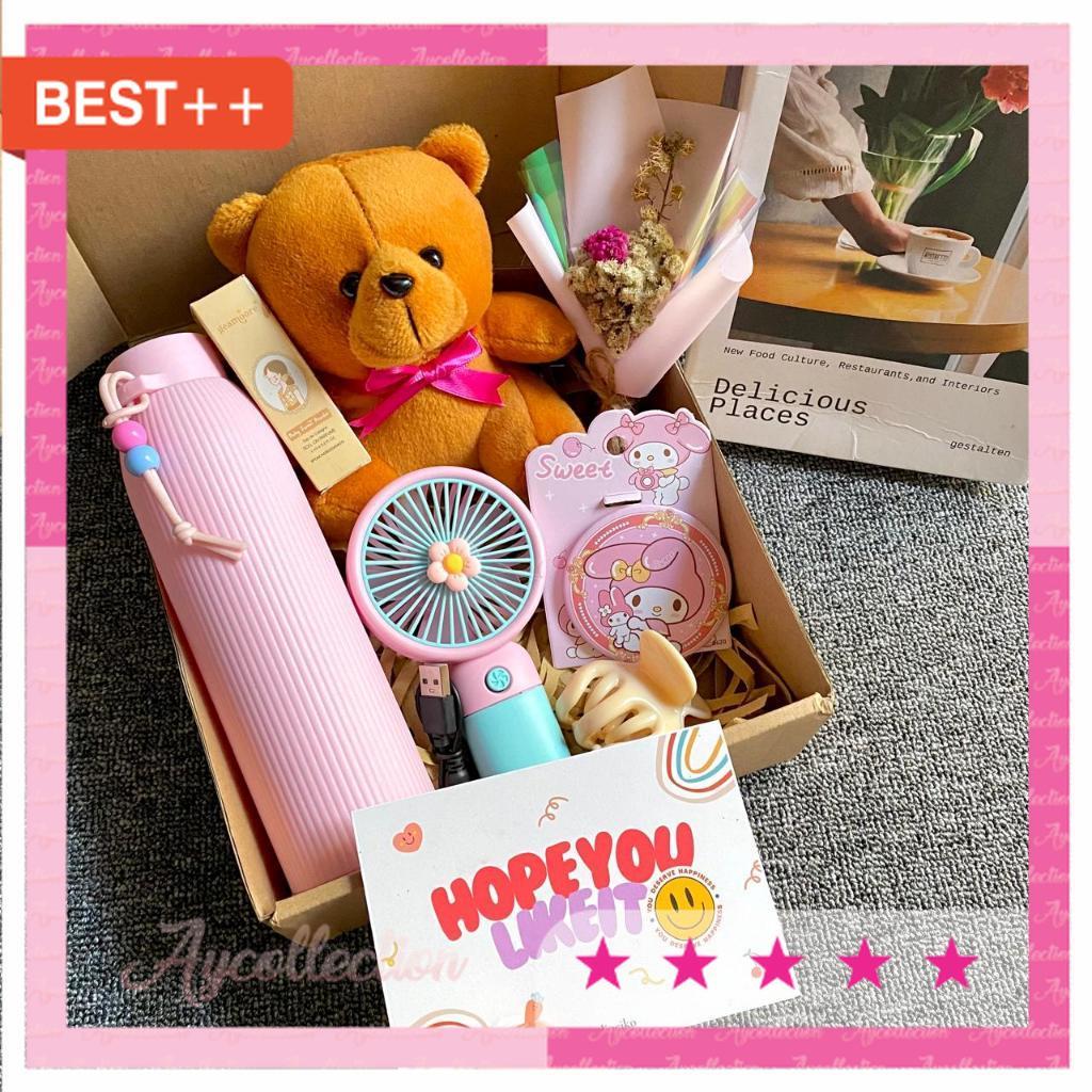 Hampers valentine romantis buat pacar / Kado Ulang Tahun Cewek Hadiah Buat Pacar Gift Box Hampers Lu