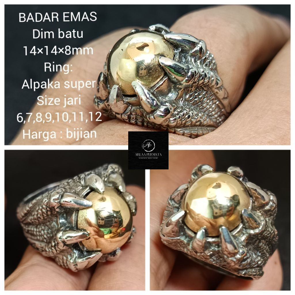 CINCIN BATU AKIK BADAR EMAS NATURAL