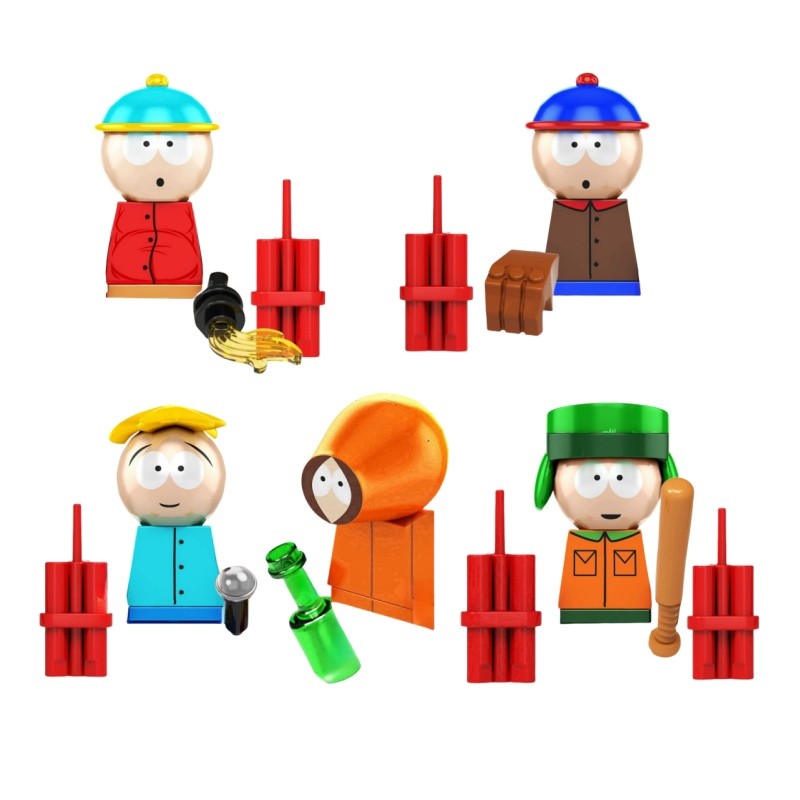 Anime Action Figures South Park anime figure 5 styles figures Blocks birthday gift