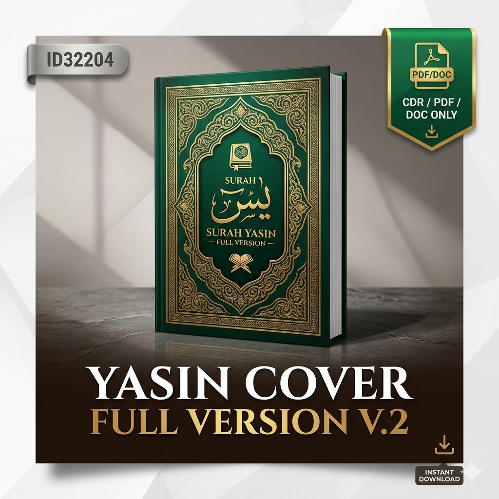 ID32204 - Yasin Cover Full Version V.2 | Koleksi Lengkap Template Desain Sampul Yasin Profesional & 