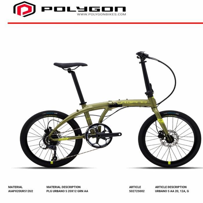 Sepeda Lipat Polygon 20 inch Urbano 5