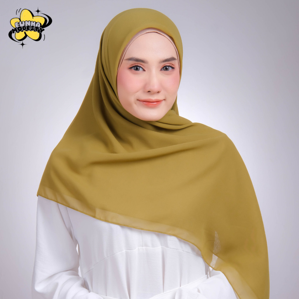 Hijab Segiempat Paris Premium Polos Size 110x110/ Hijab Segi Empat Paris Premium Polos Warna BURNISH