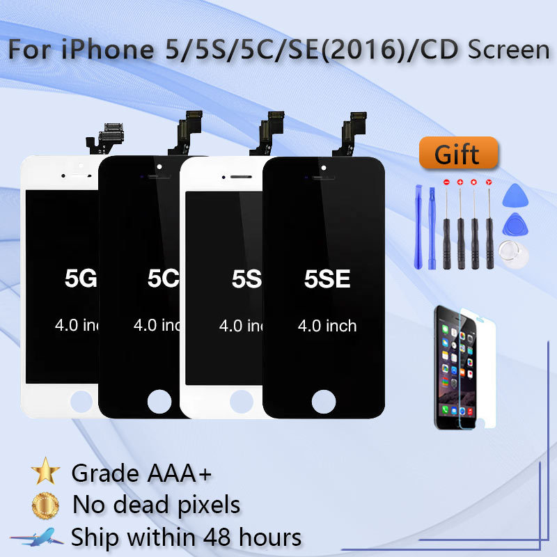 100%Tested LCD Screen For iPhone 5 5S 5C 5SE SE 2016 splay Tou Screen gitizer Assembly Replacement F