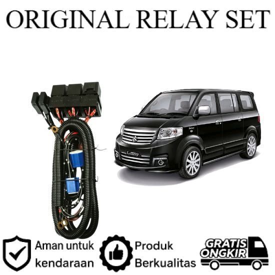 ORIGINAL Relay Set Lampu Utama LED H4  Mobil Suzuki APV Lie Cheng