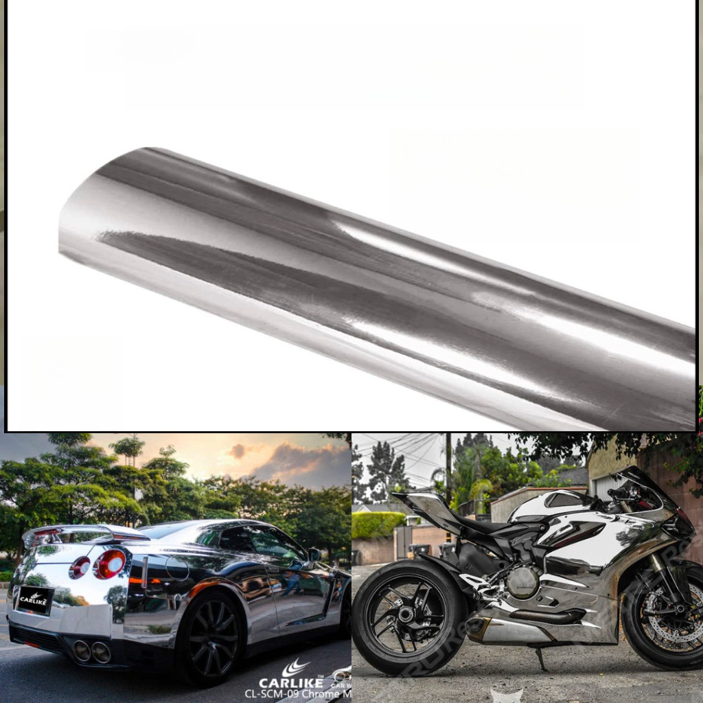 Stiker Skotlet Krom Chrome Silver