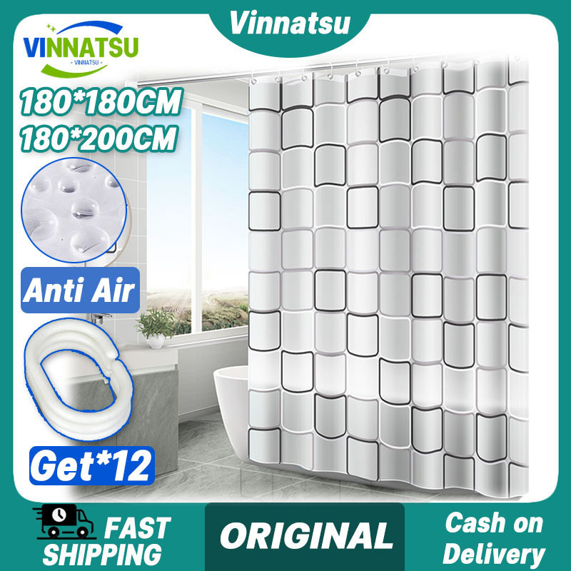 GO store - Tirai Mandi Kubik Air /Tirai Kamar Mandi Anti Air Tirai Mandi Tirai 180x200cmTirai Shower