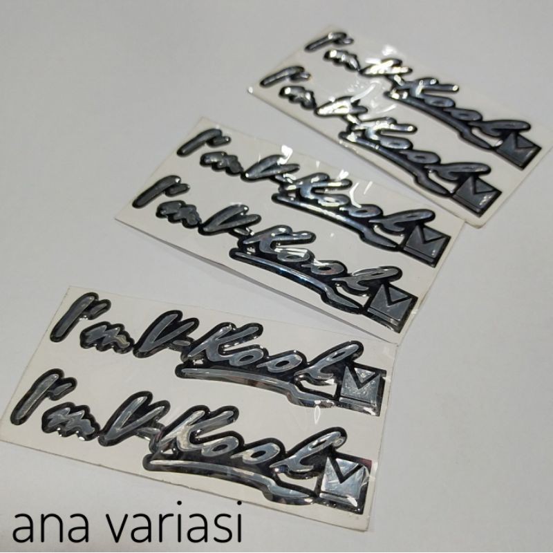 emblem timbul i'm v kool STIKER TIMBUL I'M V KOOL stiker v kool