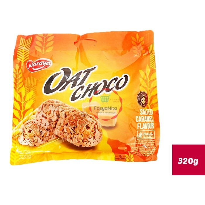 Naraya Oat Choco Salted Caramel 320gr Oat Snack - Fasyanita Online Fresh Mart Denpasar - TBK