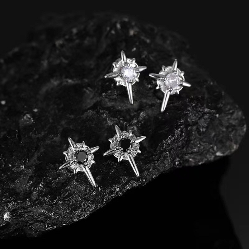 SJ04-10 High-end Versatile North Star Niche Simple Cool Style Earrings Trendy