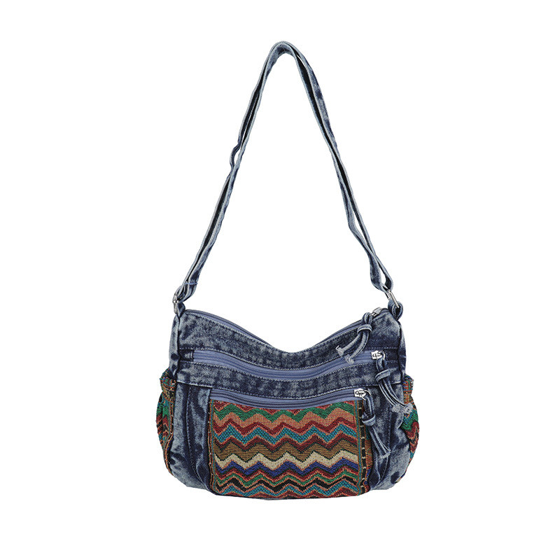 Tas Selempang Wanita Bordir Denim Vintage 2026