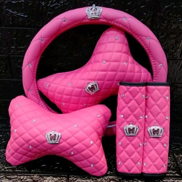Set Aksesoris Mobil DAD Pink Fanta 3in1 - Pink Fanta