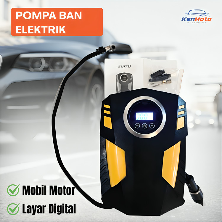 Pompa Ban Elektrik LAYAR DIGITAL Inflator Pompa Ban Sepeda Motor Pompa Angin Portable Pompa Ban Mobi